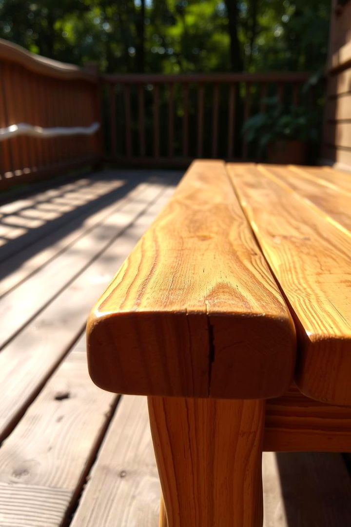 Rustic Wooden Benches - 22 Deck Furniture Ideas
