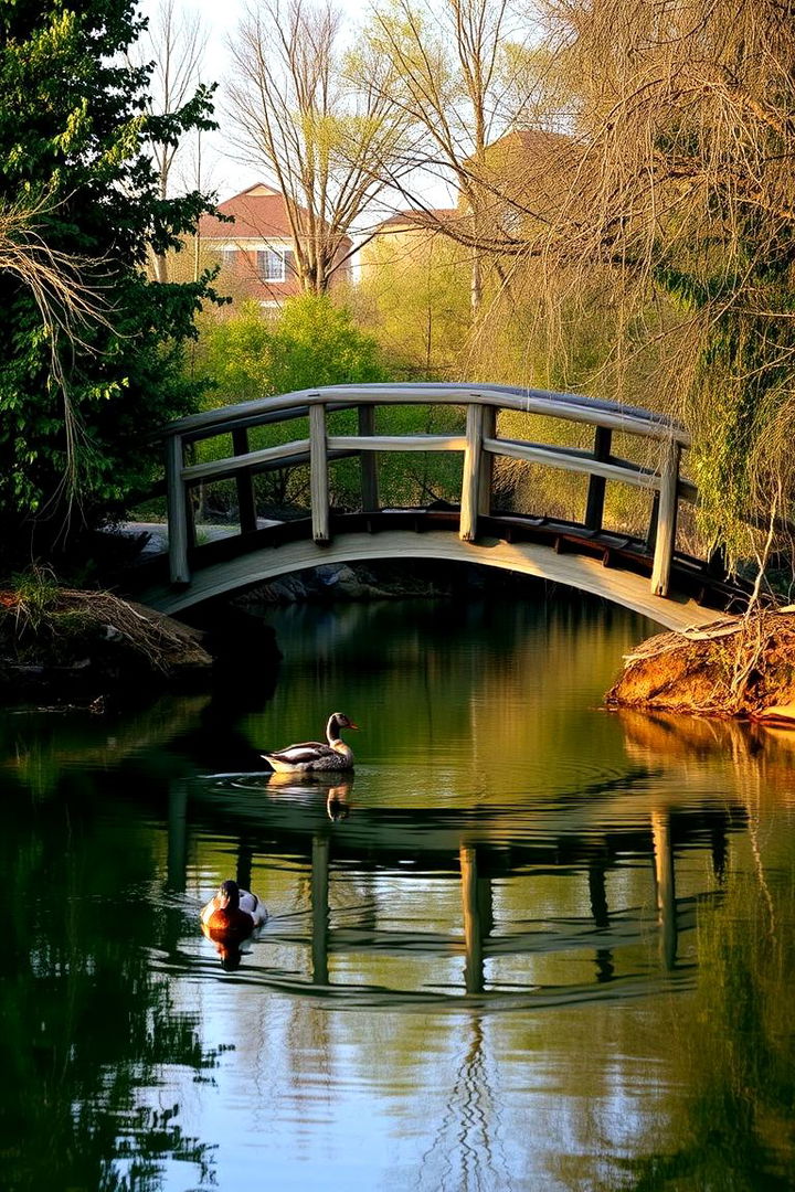 Rustic Wooden Bridge Addition - 22 Duck Pond Ideas