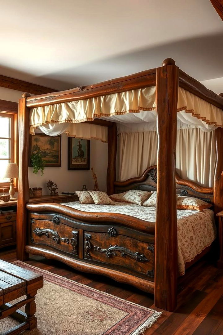 Rustic Wooden Canopy Bed - 22 Canopy Bed Ideas