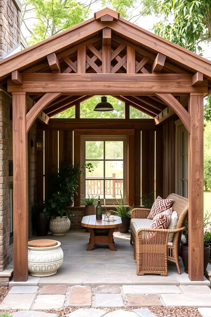 Rustic Wooden Catio - 22 Outdoor Catio Ideas