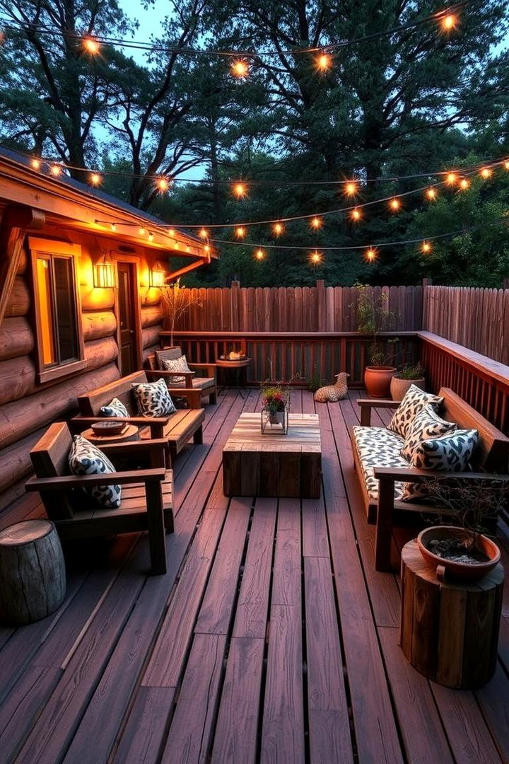 Rustic Wooden Deck Ambiance - 22 Small Backyard Patio Ideas