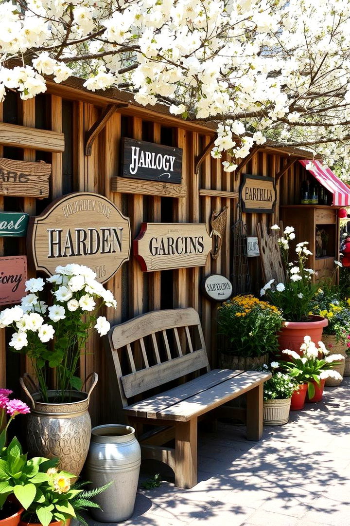 Rustic Wooden Details - 22 Garden Wedding Ideas