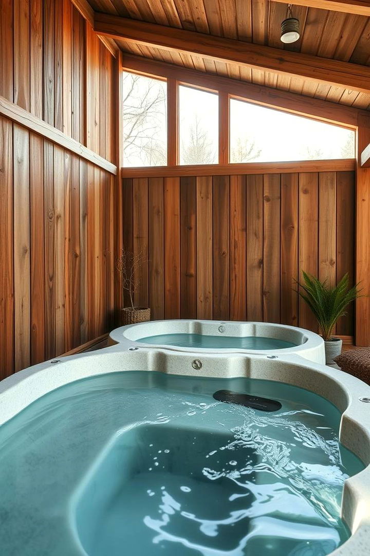 Rustic Wooden Elements - 22 Hot Tub Decor Ideas