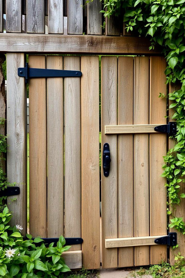 Rustic Wooden Farmhouse Entrance - Elegant Garden Gate Ideas to Elevate Curb Appeal