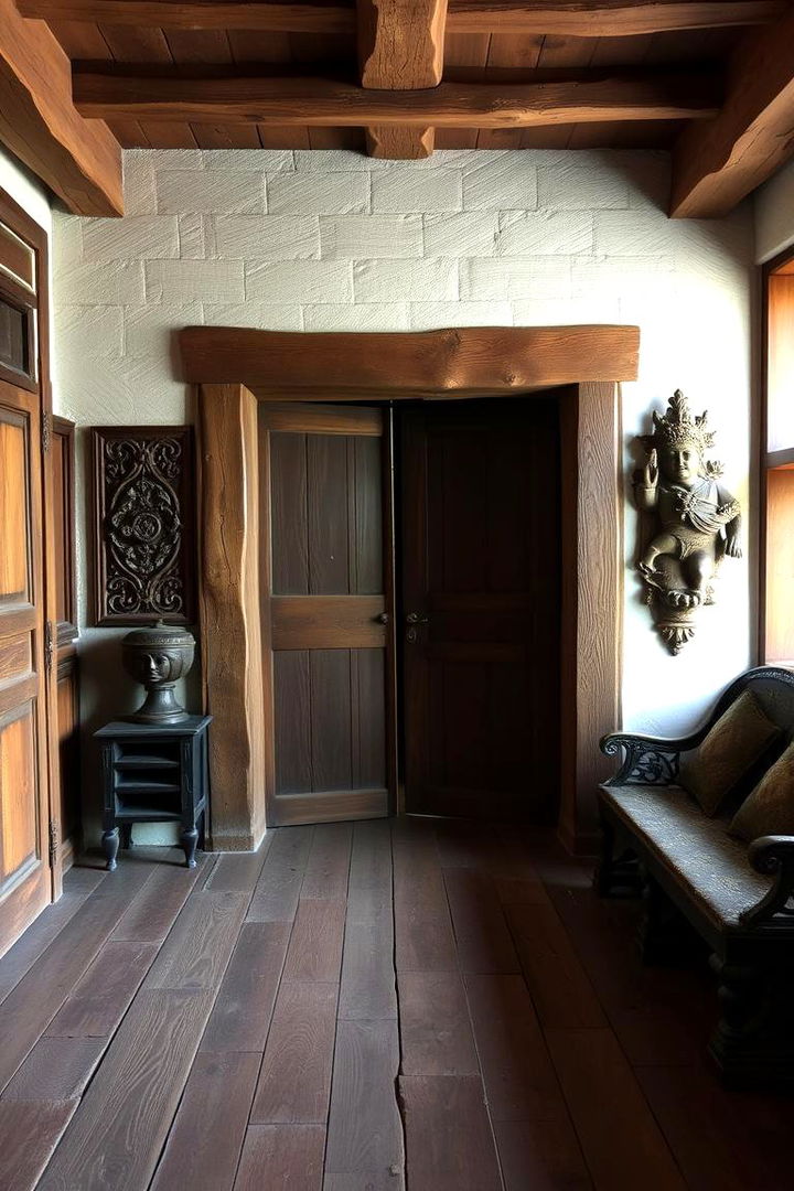 Rustic Wooden Finishes - 22 Dark Academia Interior Design Ideas