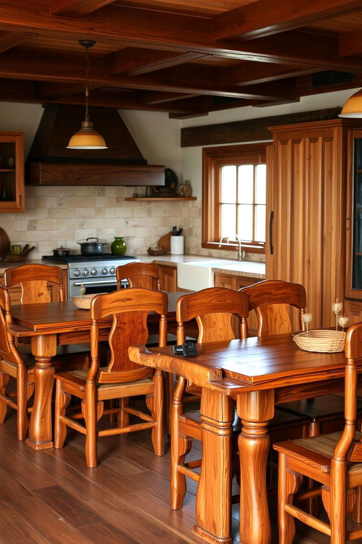 Rustic Wooden Furniture Elegance - 22 Tudor Kitchen Ideas