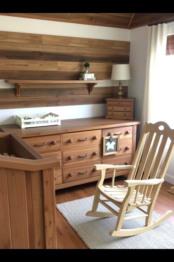 Rustic Wooden Furniture Foundations - 22 Vintage Nursery Ideas