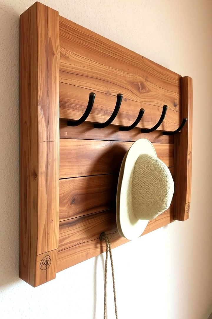 Rustic Wooden Hat Rack - 22 Hat Rack Ideas