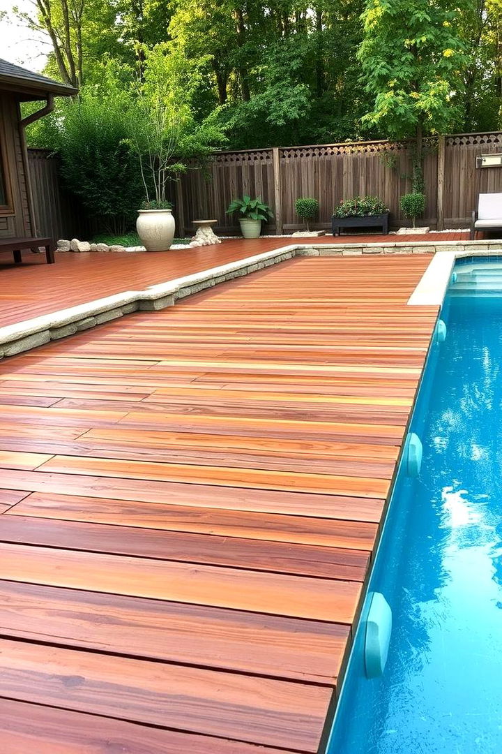 Rustic Wooden Haven Deck - 22 Pool Deck Ideas