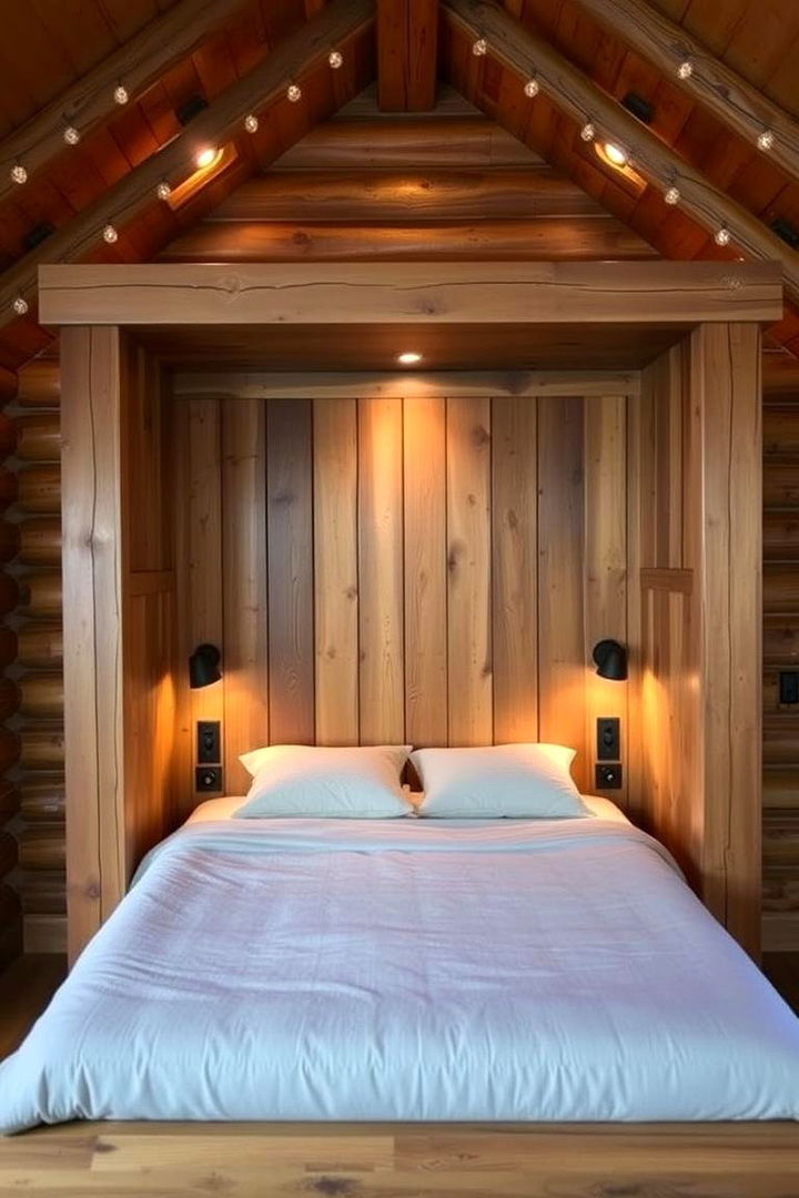 Rustic Wooden Murphy Bed - 22 Murphy Bed Ideas