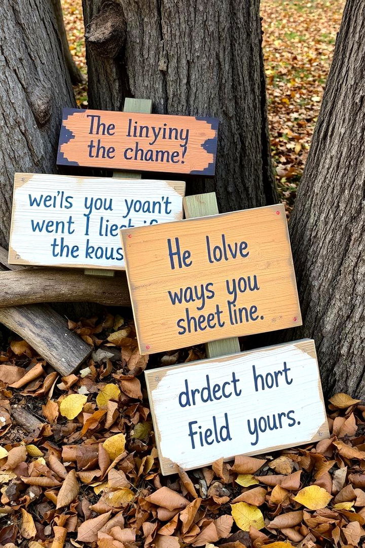 Rustic Wooden Signs and Decor - 22 fall outdoor decorating ideas