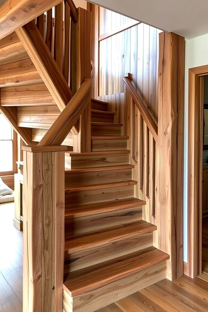 Rustic Wooden Staircase - 22 Staircase Ideas