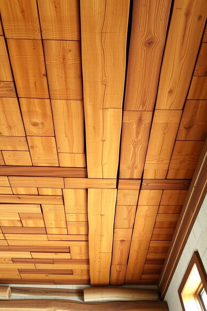 Rustic Wooden Texture - Innovative Man Cave Ceiling Designs to Transform Your Space