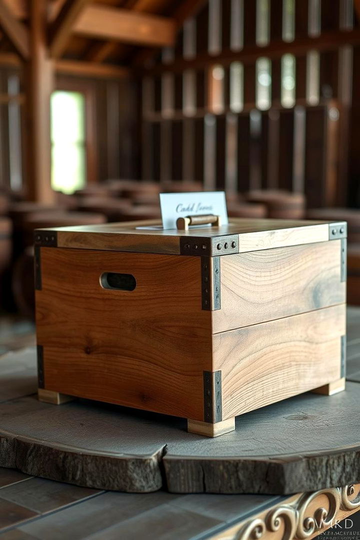 Rustic Wooden Wedding Card Box - 22 Wedding Card Box Ideas