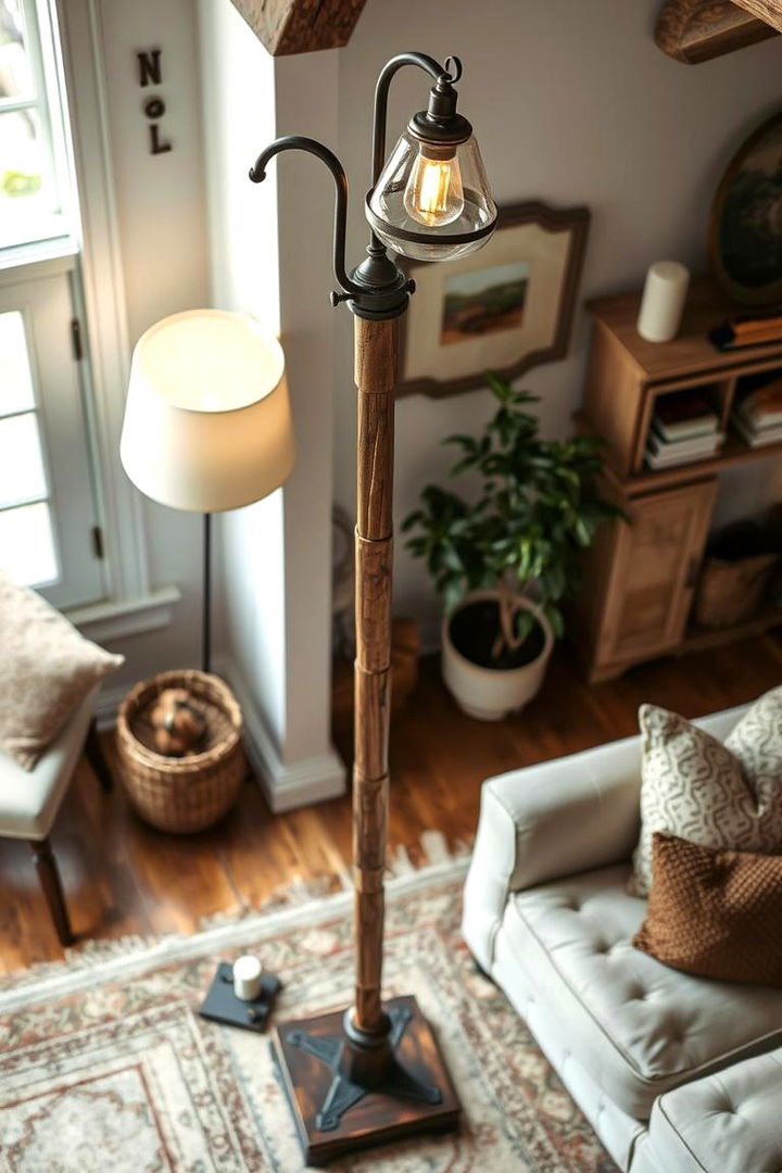 Rustic and Farmhouse Aesthetics - 22 Living Room Floor Lamp Ideas and Inspiration