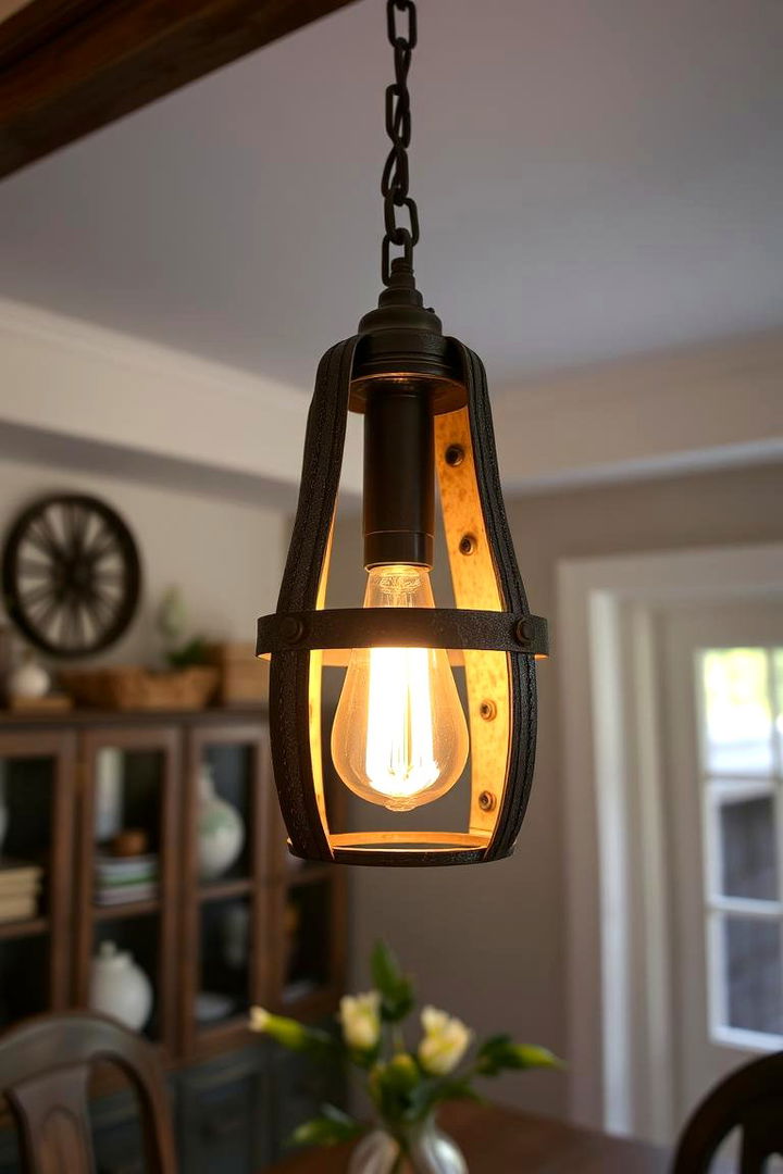 Rustic and Warm Fixtures - 22 Dining Room Lighting Ideas