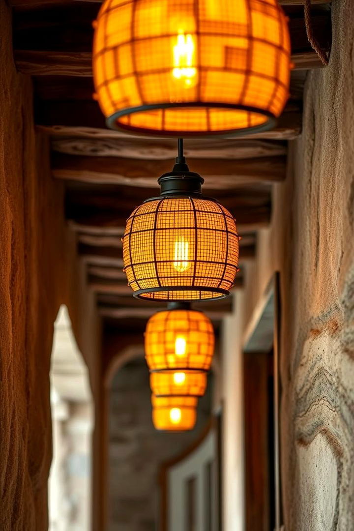 Rustic and Warm Illumination - 22 Hallway Lighting Ideas
