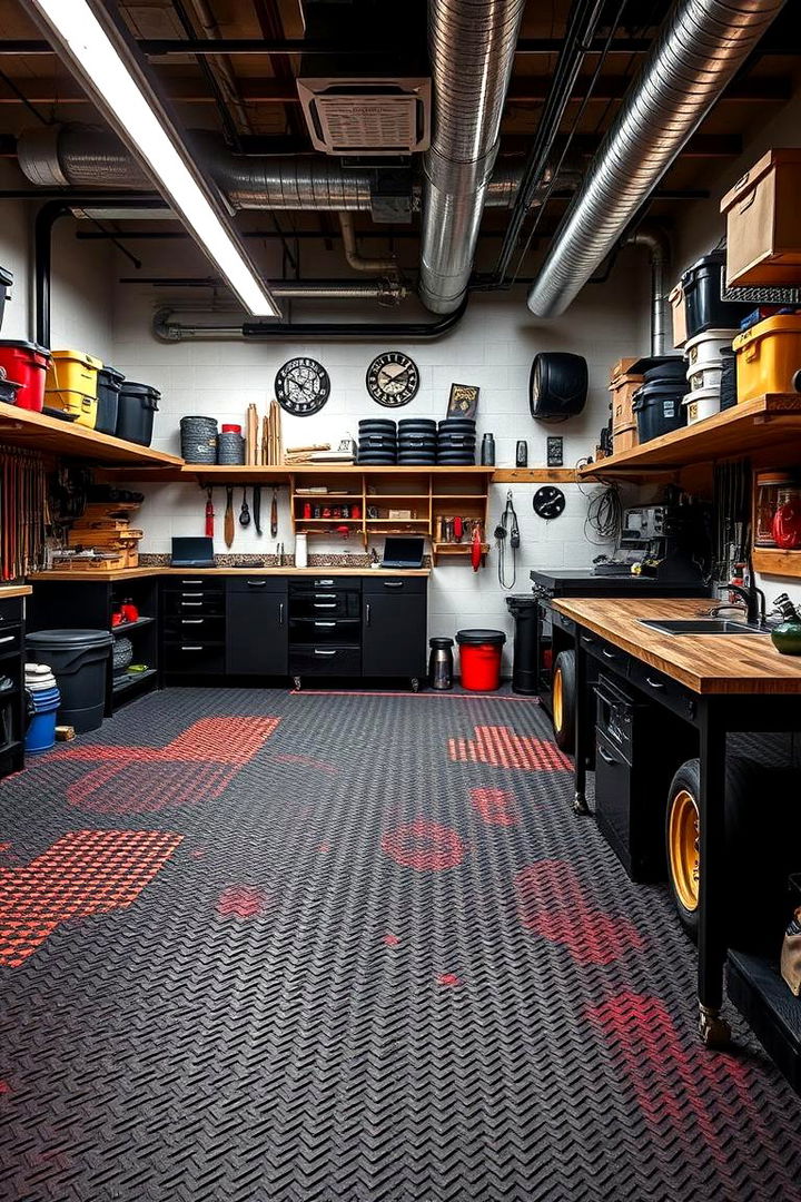 SBR Flooring for Craft Workshops - 22 Man Cave Flooring Ideas