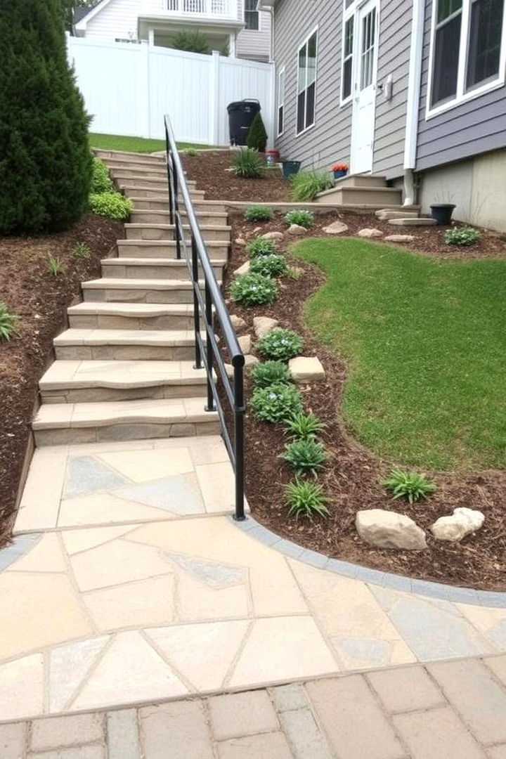 Safe and Stylish Access Ramps - 22 Down Sloped Backyard Ideas