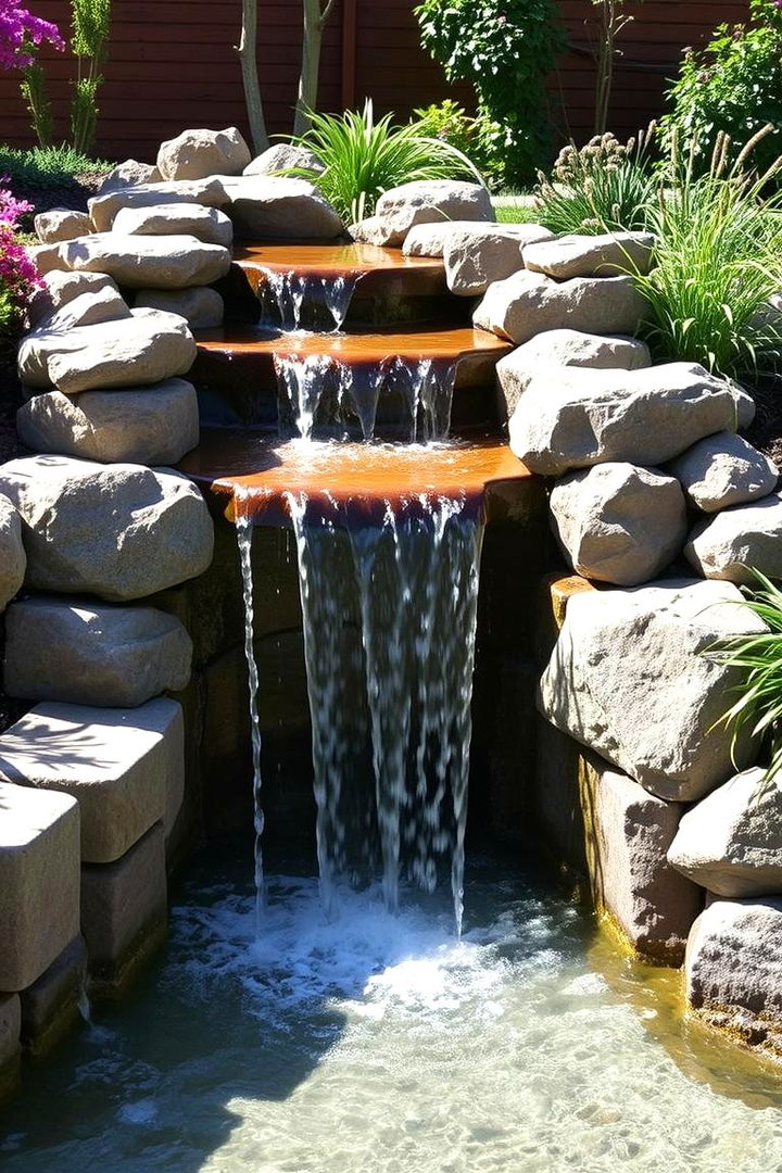 Safety Focused Waterfall Design - 22 Pondless Waterfall Design Ideas