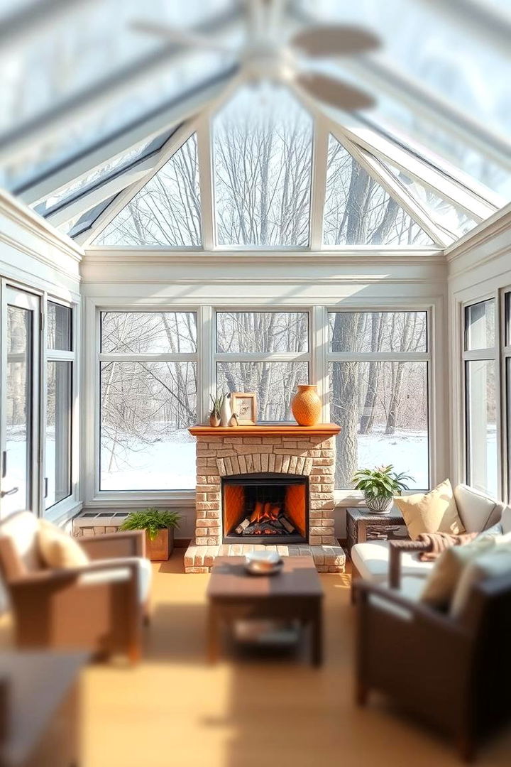 Safety and Insulation - 22 Sunroom With Fireplace