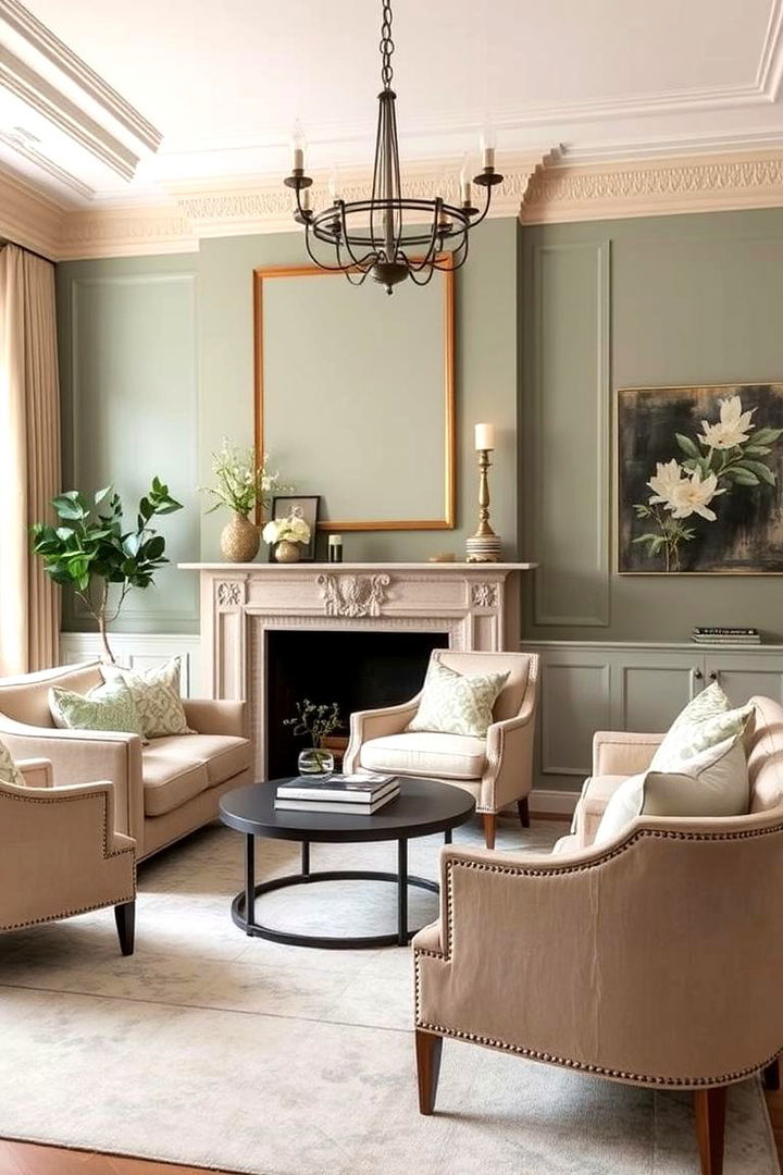 Sage Decor Mixing with Neutrals - 22 Sage Green Living Room Ideas