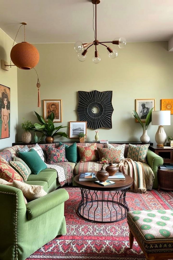 Sage Green Boho Chic for Eclectic Expression - 22 Sage Green Decor Ideas