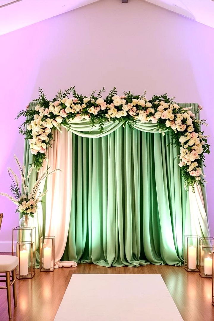 Sage Green Ceremony Backdrop - 22 Sage Green Wedding Ideas