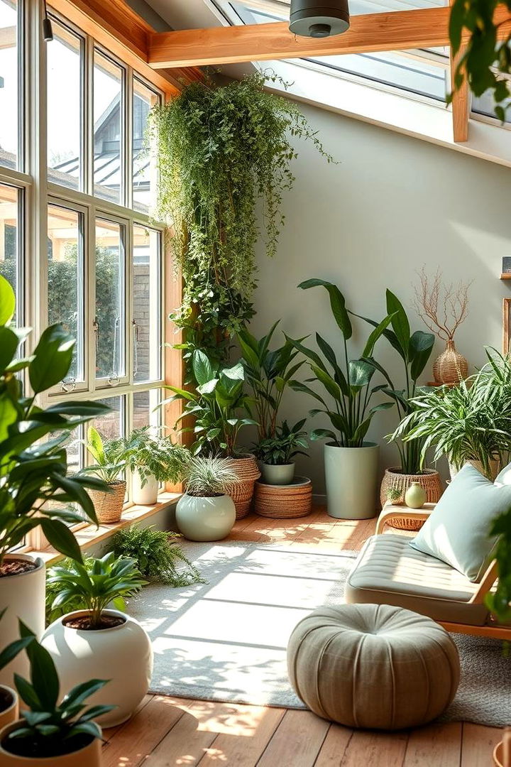 Sage Green Indoor Garden Room for Verdant Calm - 22 Sage Green Decor Ideas