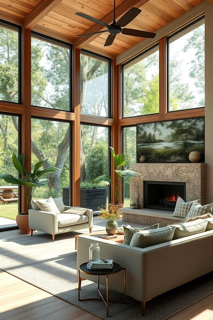 Sage Green Outdoor Inspired Living Room - 22 Sage Green Living Room Ideas