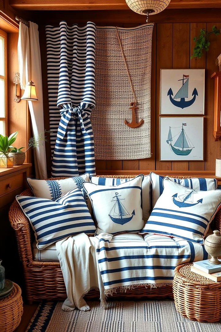 Sailor Inspired Textiles - 22 Nautical Nursery Ideas