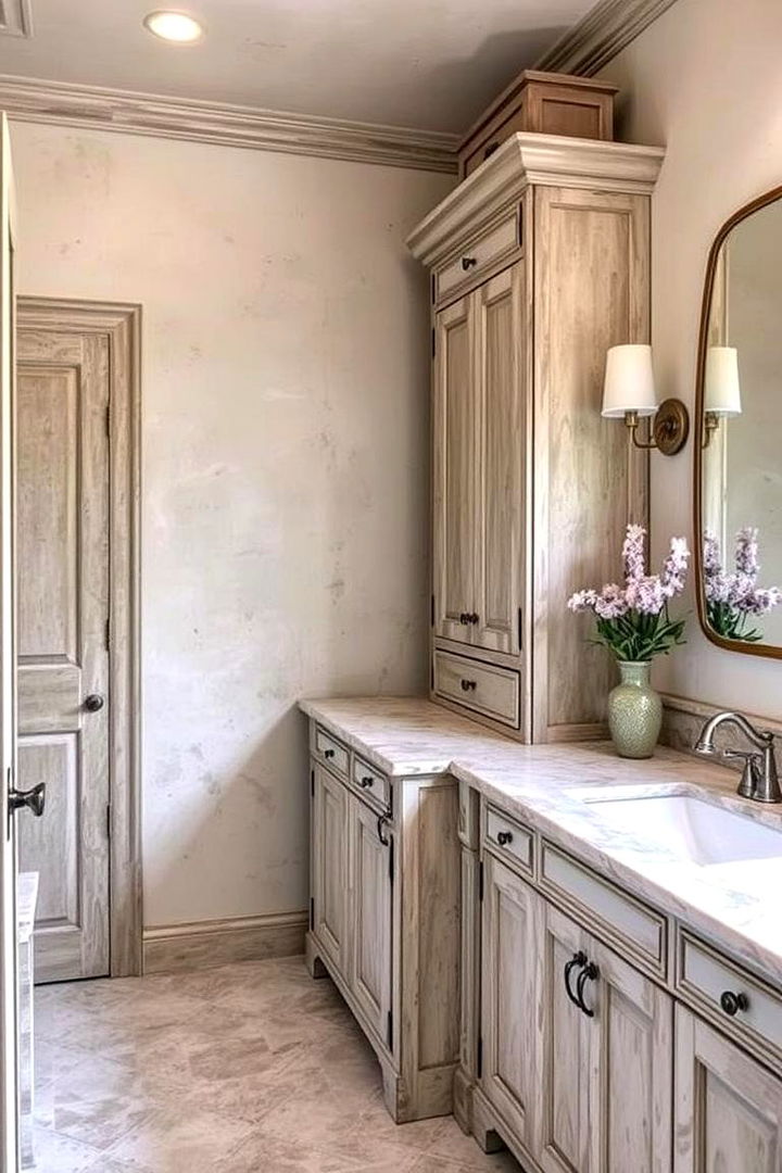 Salted Distressed Finishes - 22 Tuscan Bathroom Ideas
