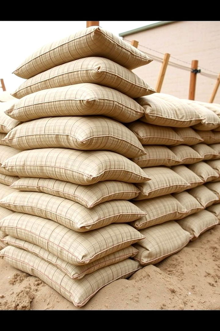 Sandbag Security Fence - 22 Temporary Fence Ideas