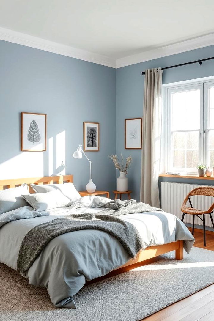 Scandinavian Blue Harmony - 22 Blue and Grey Bedroom Ideas