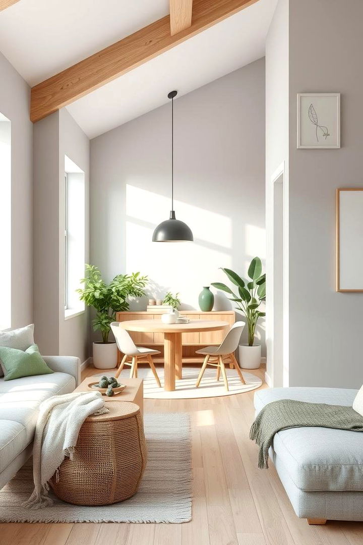 Scandinavian Fusion Clean Lines with Natural Green Touches and Grey - 22 Green and Grey Living Room Ideas