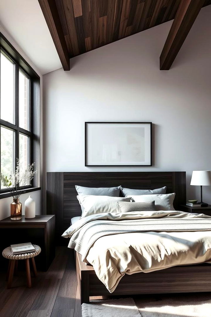 Scandinavian Influence with Dark Wood - 22 Dark Wood Bedroom Ideas