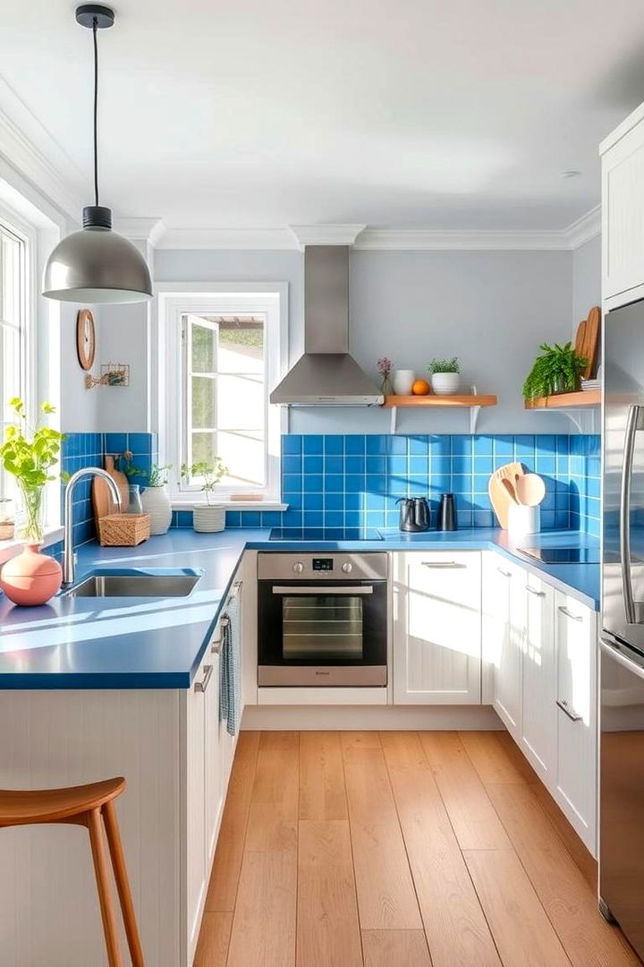 Scandinavian Inspired Design - 22 kitchens with blue countertops