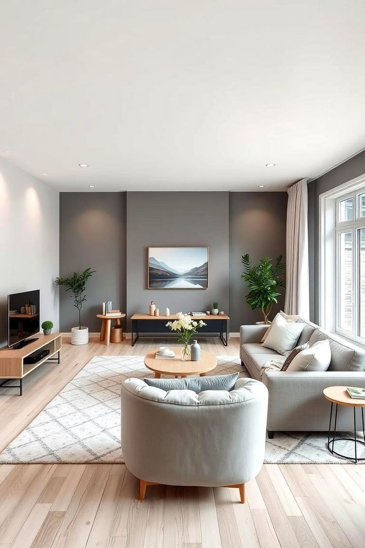 Scandinavian Inspired Grey Living Room - 22 Grey Living Room Ideas