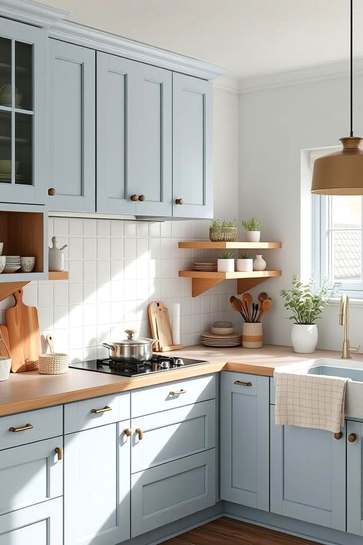 Scandinavian Inspired Light Blue - 22 Light Blue Kitchen Cabinets Ideas