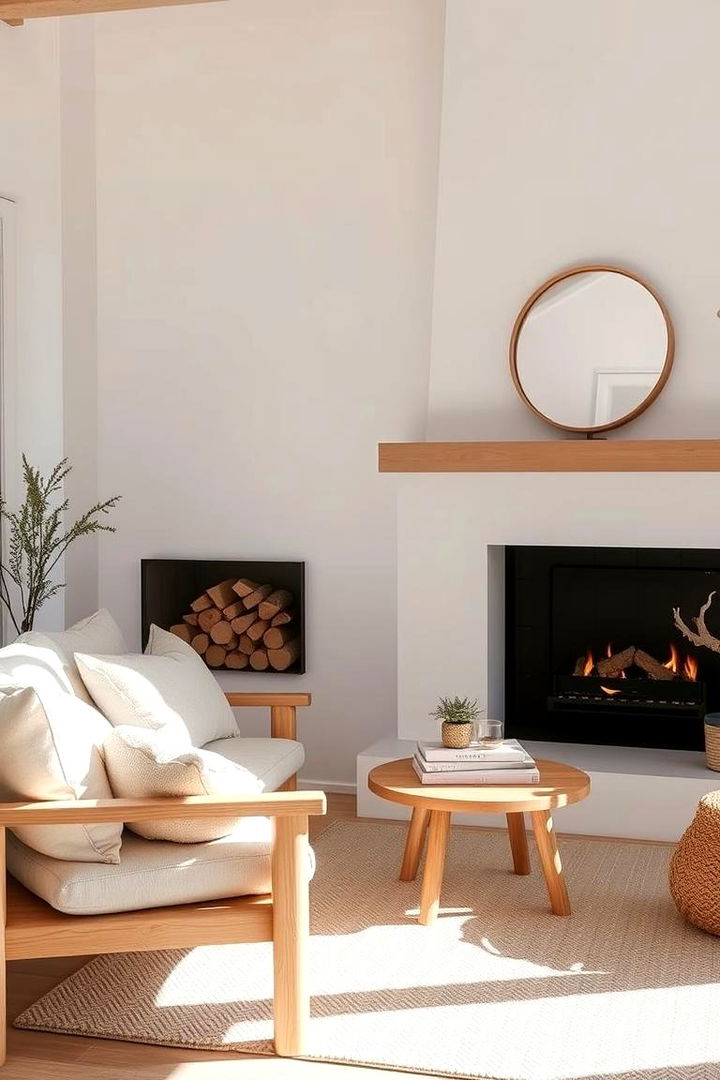 Scandinavian Inspired Minimalism - 22 Fireplace Seating Ideas