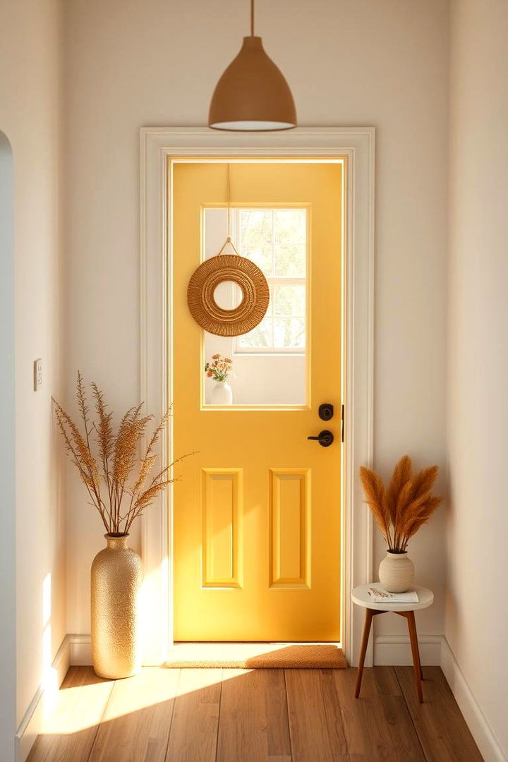 Scandinavian Inspired Mustard Yellow Entry - 22 Mustard Yellow Front Door Ideas