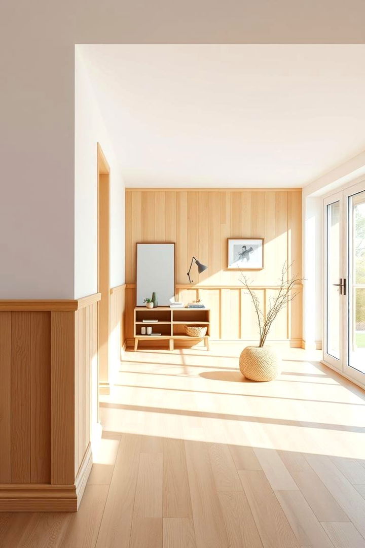 Scandinavian Light Wood Design - 22 Living Room Wainscoting Ideas