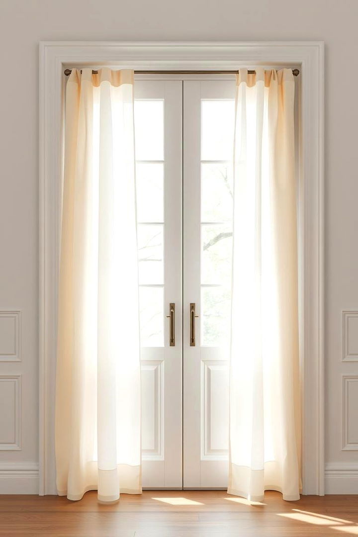 Scandinavian Minimalist Design - 22 French Door Curtain Ideas
