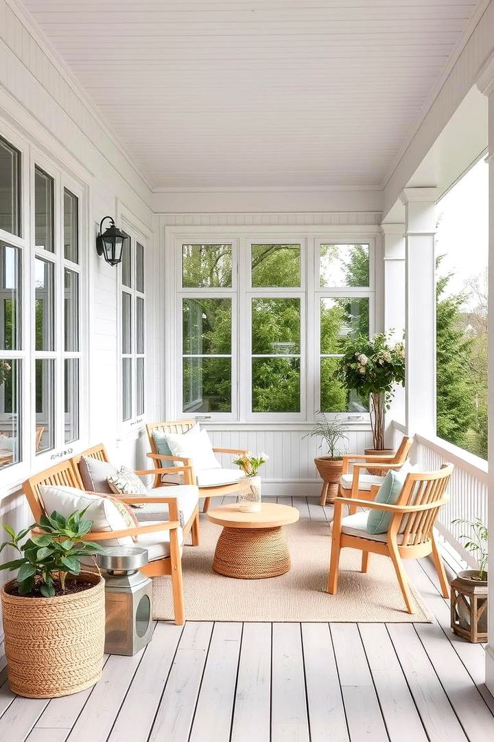 Scandinavian Serenity Porch - 22 Enclosed Porch Ideas