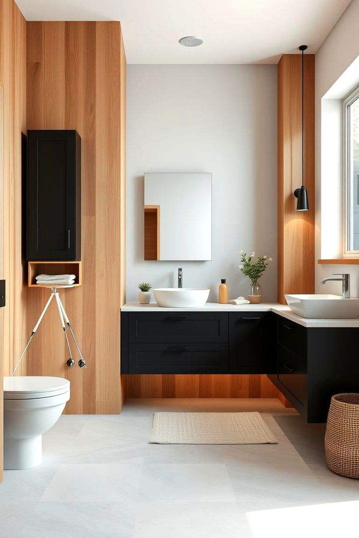 Scandinavian Serenity - 22 bathroom with black cabinets ideas