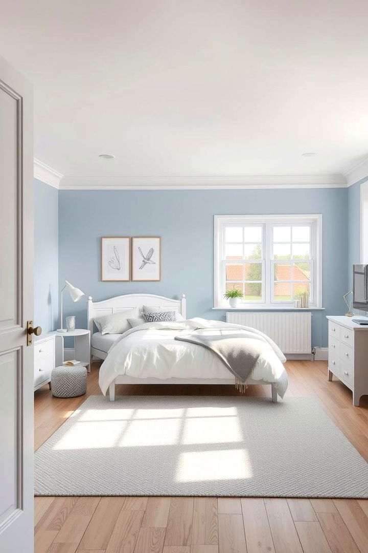 Scandinavian Simplicity - 22 Blue and White Bedroom Ideas
