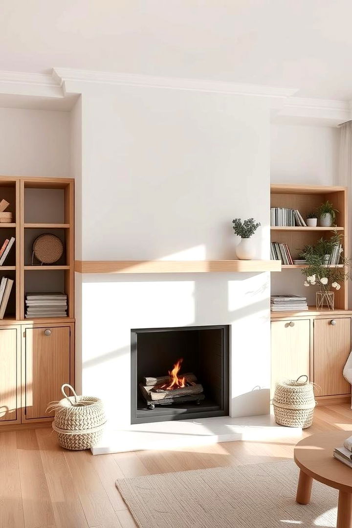 Scandinavian Simplicity - 22 Floor to Ceiling Fireplace Ideas