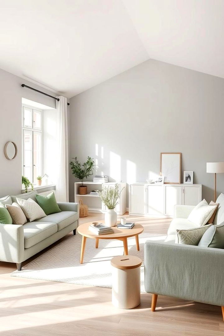 Scandinavian Simplicity - 22 Grey and Sage Green Living Room Ideas