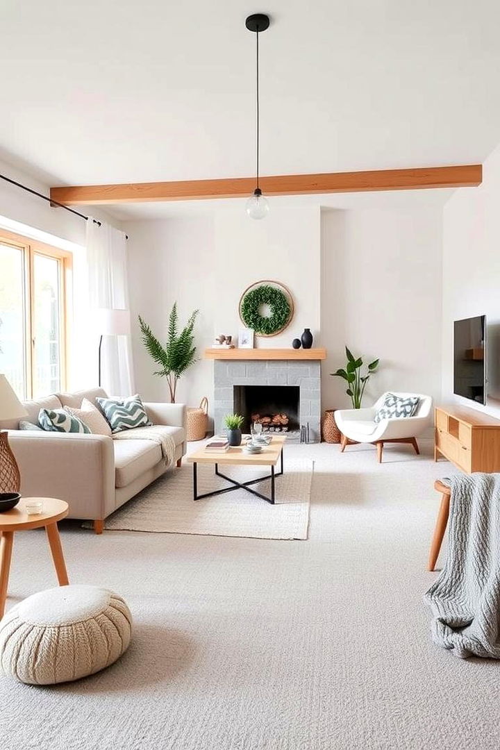 Scandinavian Simplicity - 22 grey carpet living room ideas