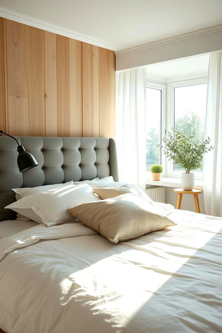 Scandinavian Simplicity - 22 Grey Headboard Bedroom Ideas